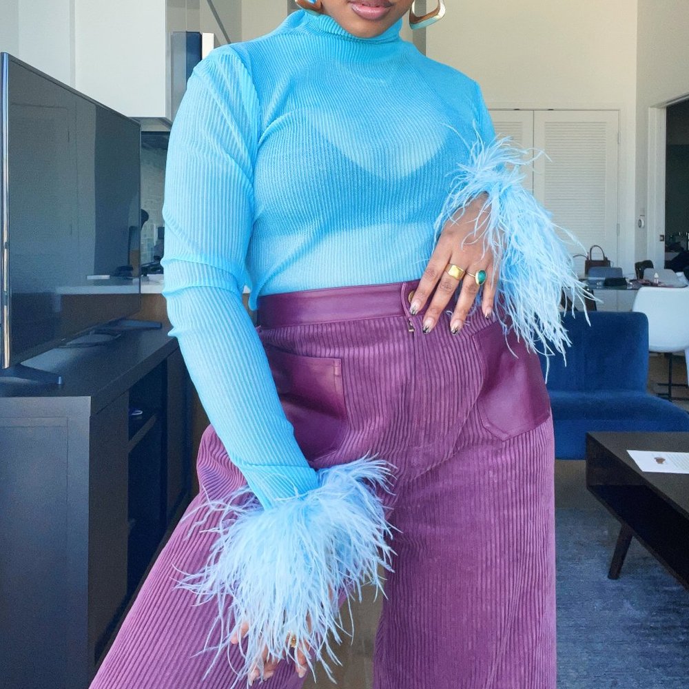 Coach Purple Corduroy Pants